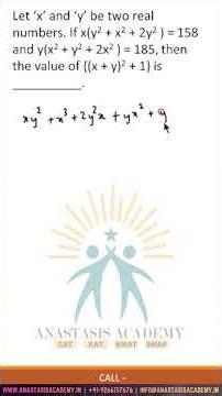 These Two Messy Equations Are Secretly (x+y)³ | CAT Quant #shorts