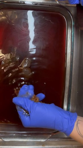 Home Tanning Beaver Tails - Day 12 Dump yesterdays used tea, pour over today's tea (2 quarts water, 26 black tea bags, cooled) and make tomorrow's tea (2 quarts water, 30 black tea bags). Stir, stir, stir throughout the day! Once this series is finished, I'll compile the videos into one and post it on my YouTube channel @darlingleatherandfur - subscribe so you don't miss it! | Darling Leather And Fur