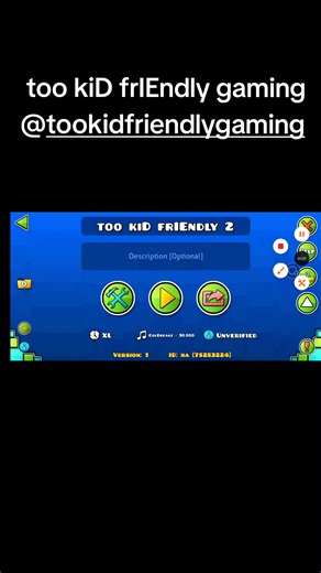 geometry dash too kiD frIEndly @tookidfriendlygaming