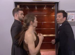 Jessica Biel on Instagram: "Talking @cruelsummer with @jimmyfallon tonight! Thanks for inviting me back even though I punched you in the face last time. 🍍 #FBF"