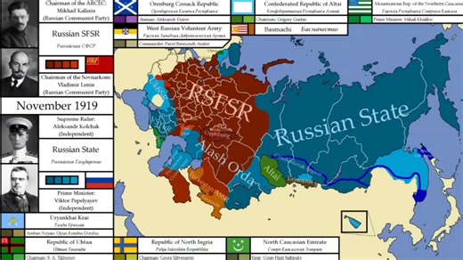 【历史地图】俄罗斯历史地图:每年/月（1904-2024）