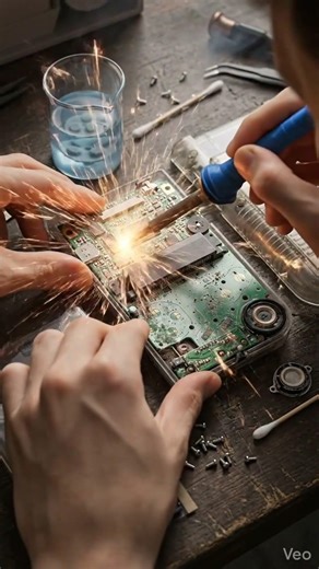 Restoring a Mud-Covered Transparent Game Boy Back to New ✨🎮 #restoration #ai #timelapse