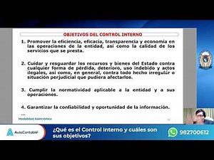 ¿Qué es el Control Interno y cuáles son sus objetivos? | DIP. CONTROL INTERNO