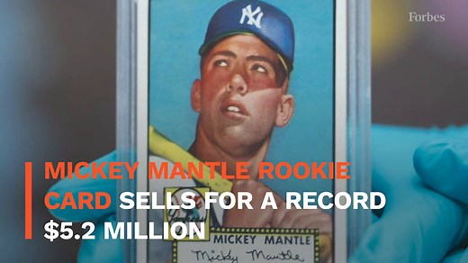 A new all-time record has been established in the booming sports card market, with an extremely rare 1952 Topps Mickey Mantle rookie card selling for $5.2 million. http://on.forbes.com/6188HkDTi | Forbes