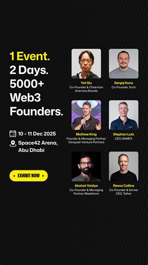 Global Blockchain Show 2025 | Attend the Most Powerful Web3 Event of 2025 Step into the future of Blockchain and Web3 at the world’s most influential industry gathering. Join 5000 founders, investors, policy makers, and protocol leaders as we explore real-world adoption, DeFi, tokenization, infrastructure, and the next wave of on-chain innovation. 👥 5000 Attendees 🎤 200 Speakers 🏢 100 Exhibitors 📰 150 Media Our prestigious government partners include: Cultural & Destination Partner: Abu Dhab