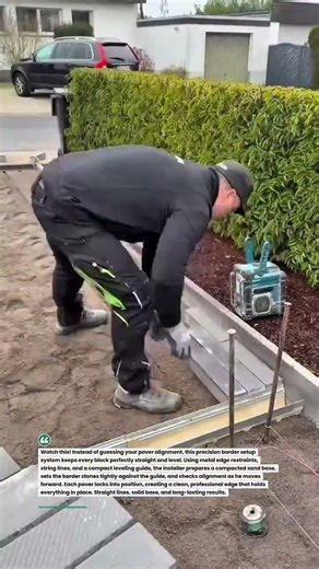 Precision Paver Border Setup Tool! #hardscaping #paver #landscaping