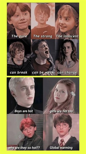 Harry Potter Characters Then vs Now 🔥 Magical Glow Up Meme #harrypotter #fanmeme #movieclips
