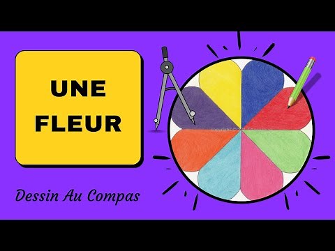 How to draw a flower with a compass.