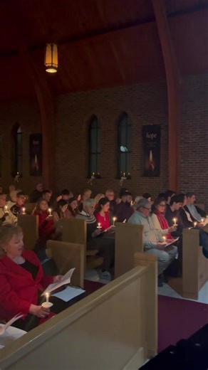 Candlelight “Silent Night”. We had a beautiful Christmas Eve service! Merry Christmas to all! | Blue Point Congregational Church