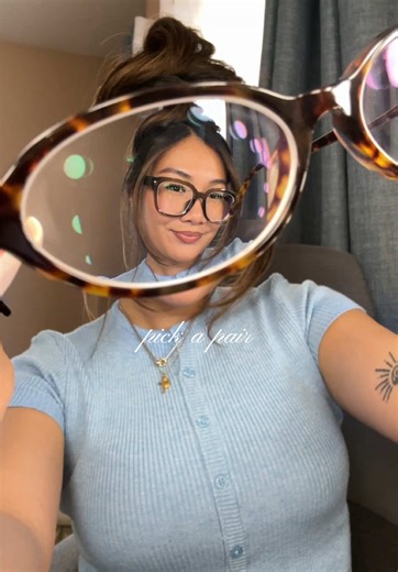 which pair from @Lensmart are we loving? wearing these styles ↴ Chunky Square - “Ademola” - $14.95 Chic Oval - “Vickie” - $22.95 use my code CEEJ for 15% off #glasses #glassesfashion #lensmart #glassesgirl #creatorsearchinsights