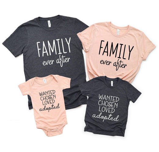 Matching Adoption Day Shirts, Family Ever After Tees - Etsy