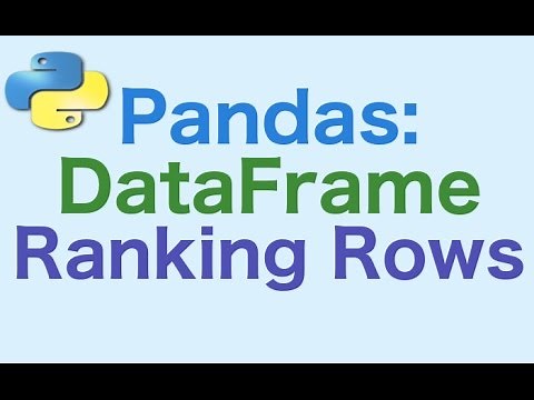 44: Pandas DataFrames: Ranking Rows