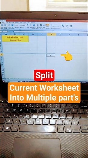 Split screen in Excel using Shortcut Key #shorts #exceltips