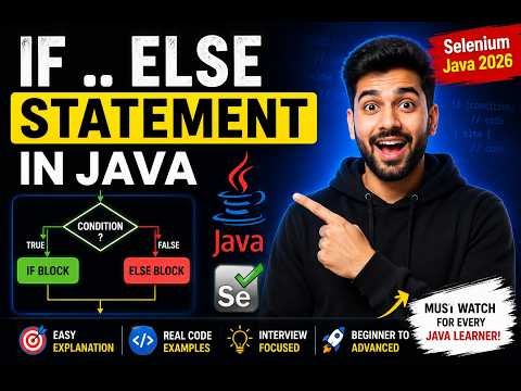180. if .. else statement in Java (Selenium Java 2026)