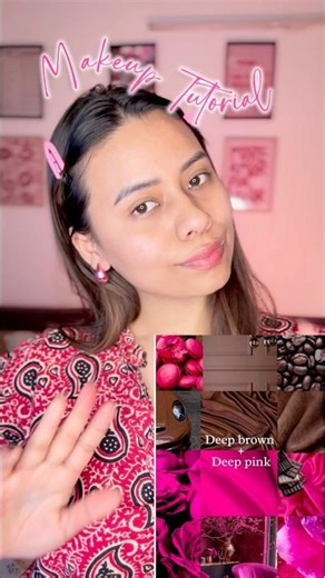 Pink eyeshadow tutorial 🩷✨ #makeup #ytshorts #pinkeyes #trending #viral