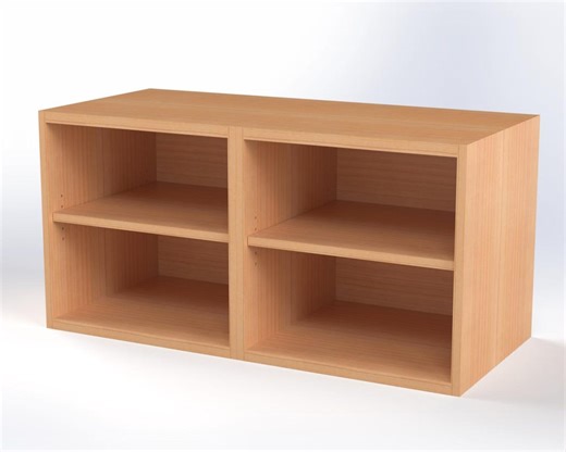 Bibliothèque modulable à profil bas en plan DIY – étagère ouverte sur pied | Plans numériques PDF de la bibliothèque Modern Cubby - Etsy France