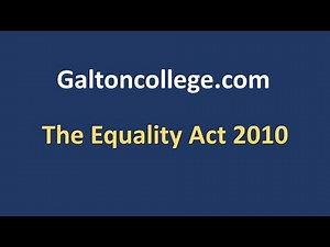 The Equality Act 2010