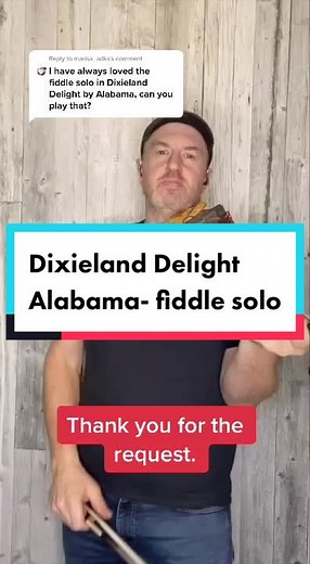 Alabama Dixieland Delight Fiddle Solo Cover