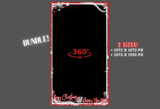 360 Photo Booth Overlay Bundle Pack, Christmas and New Years Red & White 360 Overlay Templates Video, Overlay for 360 Booth - Etsy Canada