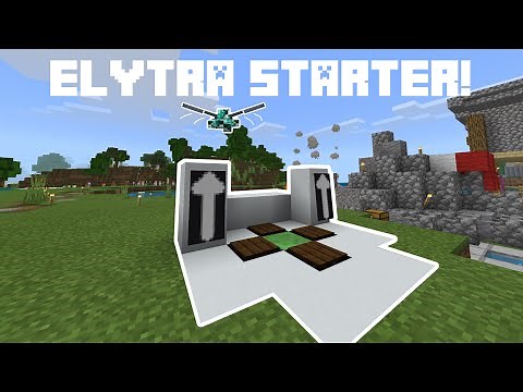 How to make a SIMPLE ELYTRA LAUNCHER in Minecraft! (Java AND Bedrock Compatible!)