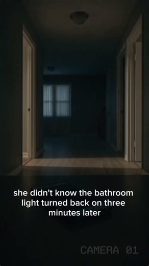 The Camera caught a reflection in the mirror. .............. But it wasn't hers