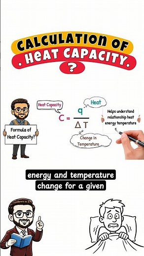 Calculation of Heat Capacity #heatcapacity #specificheat #specificheatcapacity #shorts #viral