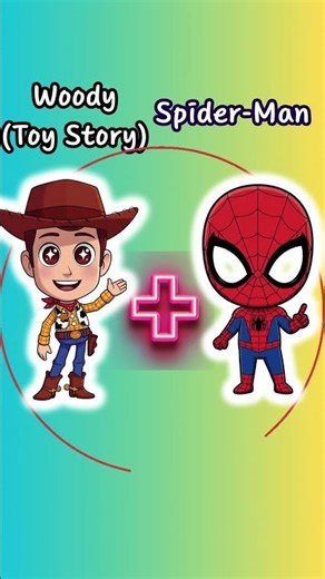 Woody + Spider Man Fusion! 🤯 Toy Story x Marvel Mashup #Shorts