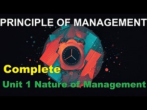 Complete Unit 1 | Principle Of Management | Nature of Management | BCA 1 Semester | MIC