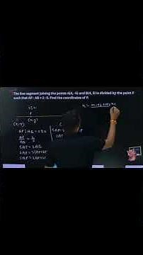 Point dividing a line segment | Class 10 Maths | Section Formula explained by Sumit Sir | DPA