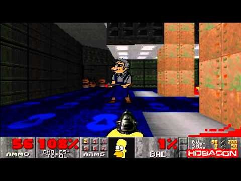 Simpsons Doom 2 Level 1 Gameplay [1080p HD]