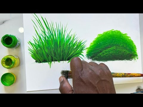 🍀🪴Grass Panting/ Easy Grass Painting Ideas ￼/ Acrylic Painting ￼