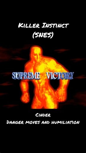 Killer Instinct (SNES) - Cinder danger moves and humiliation ##retrogaming #nostalgia #supernintendo | ReyOlrox