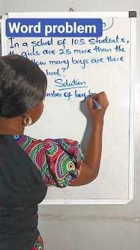 How to solve word problem on linear equations #maths #education #wordproblem