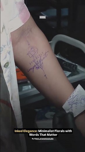 Meaningful Floral Tattoos with Script | Deeply Personal Tattoo Ideas & Inspiration