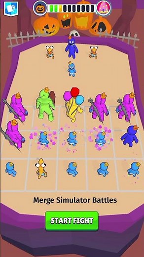 MERGE FUSION : Rainbow Monsters ( Rainbow Friends ) ⭐ Merge Simulator Battles #shorts