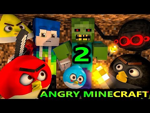A NEW ANGRY MINECRAFT 2 (Angry Birds Minecraft Animation)