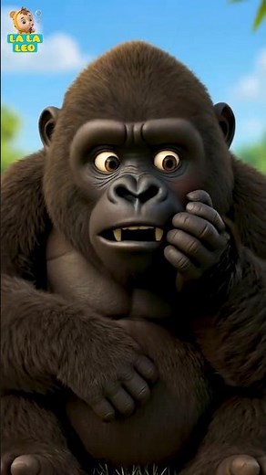 Kids Learn Brush Your Teeth ( Gorilla ) | Dentist Song | Baby Cartoon Kids Song #shorts #kidssongs