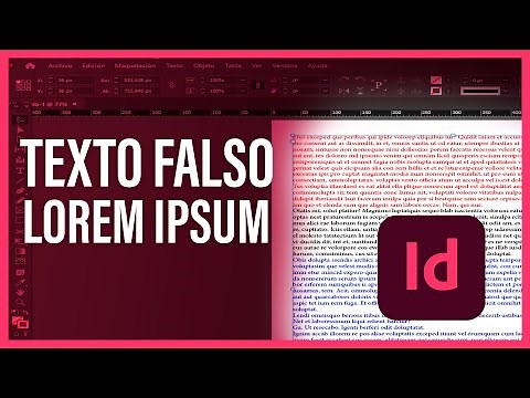 CÓMO AGREGAR TEXTO LOREM IPSUM en INDESIGN 🚧 - RELLENAR con TEXTO FALSO