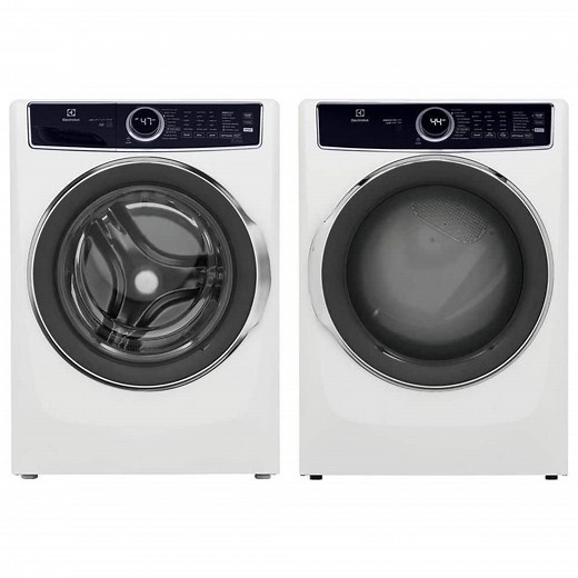 Electrolux 4.5 cu. ft. White Front Load Washer with LuxCare and 8 cu. ft. Dryer Set - The Home Depot