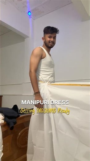 Getting Ready for Yaoshang in Traditional Manipuri Attire | Pheijom & Jubba #shorts