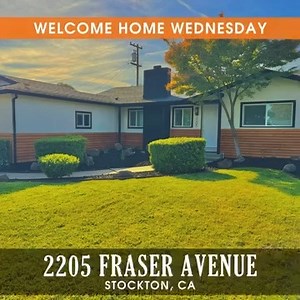 ✨WELCOME HOME WEDNESDAY✨ 📍 2205 Fraser Avenue, Stockton 3 Beds 🛏 • 1 Baths 🛁 • 1,064 SF 📐 More info? ➡️➡️➡️ https://tinyurl.com/3vt8re5v Listing Agent 🔑: Jaskaran Kandola - PMZ Realtor DRE# 01978118 You’ll love 😍: ✔️ Inside, you'll find a complete renovation featuring new laminate flooring, fresh paint, and upgraded baseboards. ✔️ The heart of the home is the cozy living room, featuring an electric fireplace with stylish tile accents. The kitchen is a true standout with its custom design, 