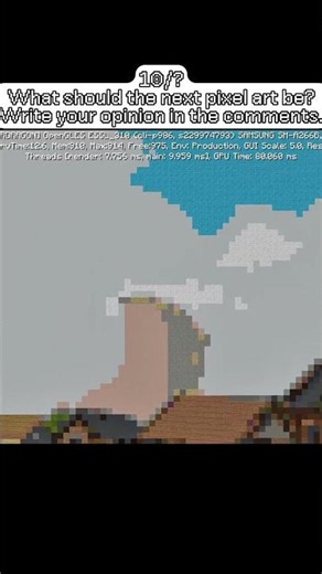 I created pixel art of the game Eco in Minecraft
