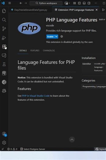 setup php in vs code #shorts