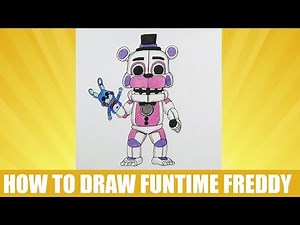 How to draw Funtime Freddy, FNAF, Как нарисовать Фантайм Фредди, ФНАФ
