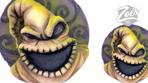 It's Oogie's turn to Boogie now 😉We hope you enjoy this Oogie Boogie Man cake, he's perfect for Halloween. The full length voiced over 'how to' video can be found amoung our Facebook Live videos here on our Facebook page. #spooky #fun #cake | Zoe's Fancy Cakes