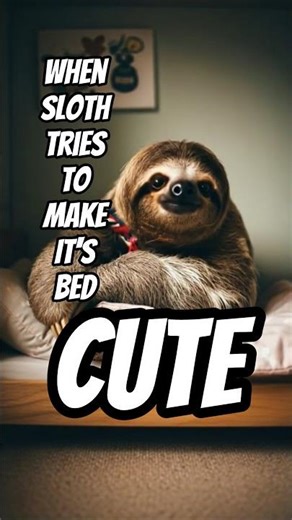 When a Sloth Tries to Make Its Bed 😂 | AI Fizz Short #DreamScreenAI