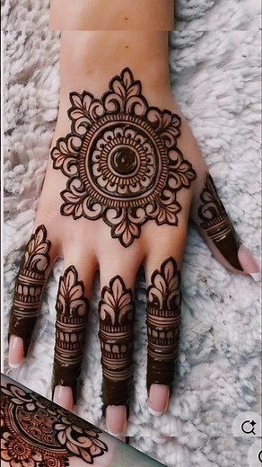Aesthetic gol tikki mehndi designs 💖👀✨ simple and beautiful mehndi designs for hands