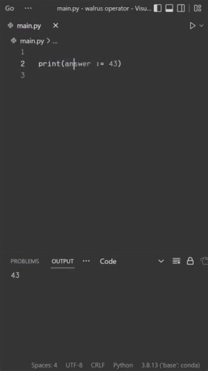 WALRUS Operator in Python #coding #programming #python