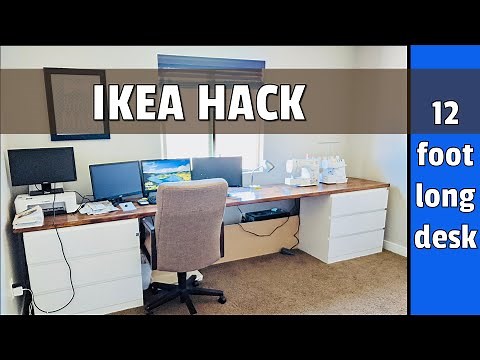 IKEA hack: desk DIY- 12 feet long