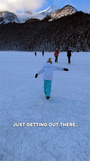 This memory will stick with us forever! My daughter's first time ice skating was on a frozen lake surrounded by the Canadian Rockies. It doesn't get much better than that! She's definitely spoiled in the best way. Banff during Christmas was magical! #traveltok #memoriesareforever #singlemom #childhood #spoiledkid